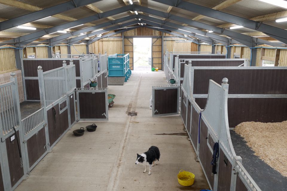 Wide barn interior