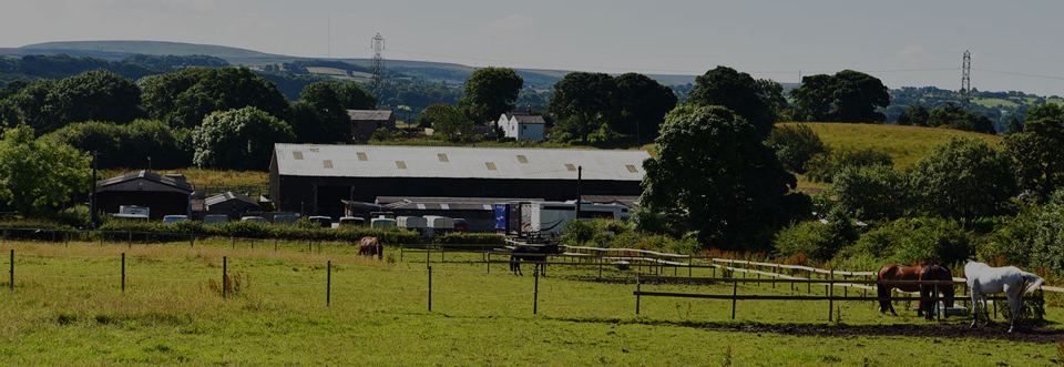 Yard buildings across fields