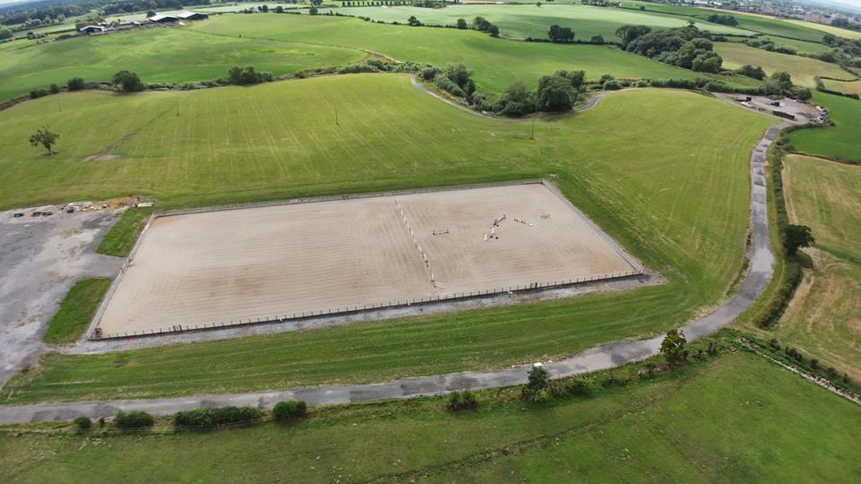 Aerial view of arena