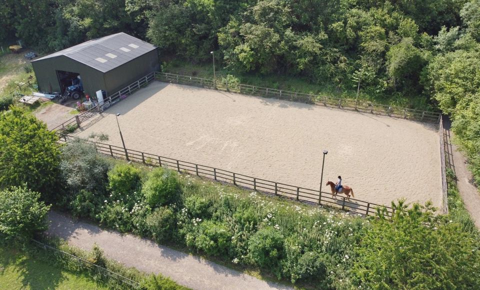 Aerial view of arena