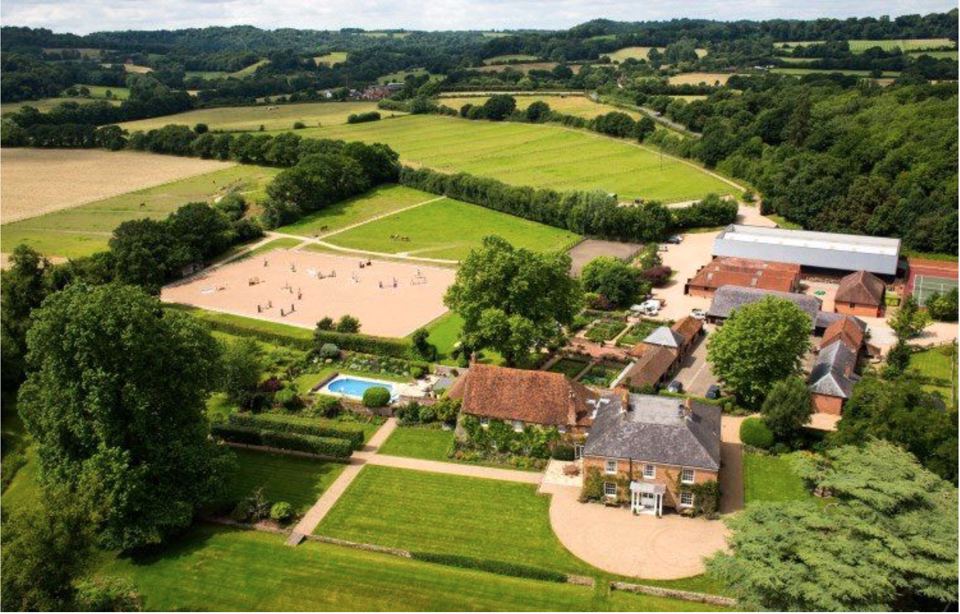 Aerial view of the yard