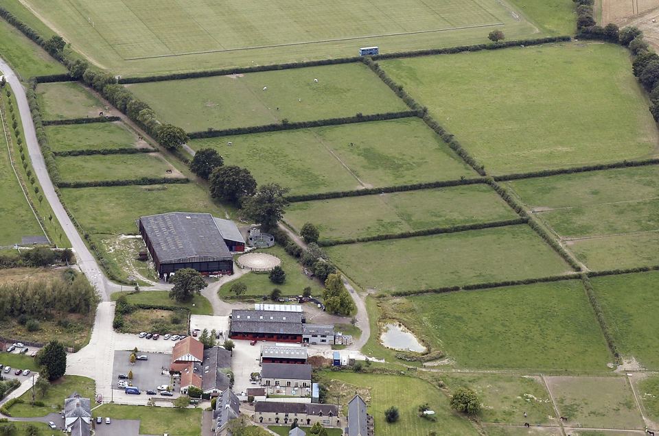 Aerial view of the yard