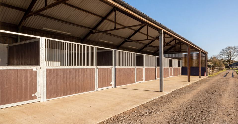 Open-fronted stable block