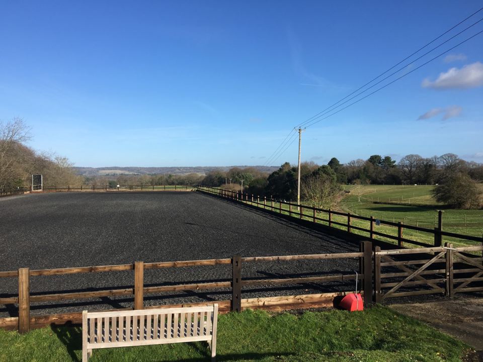 Outdoor arena with fence