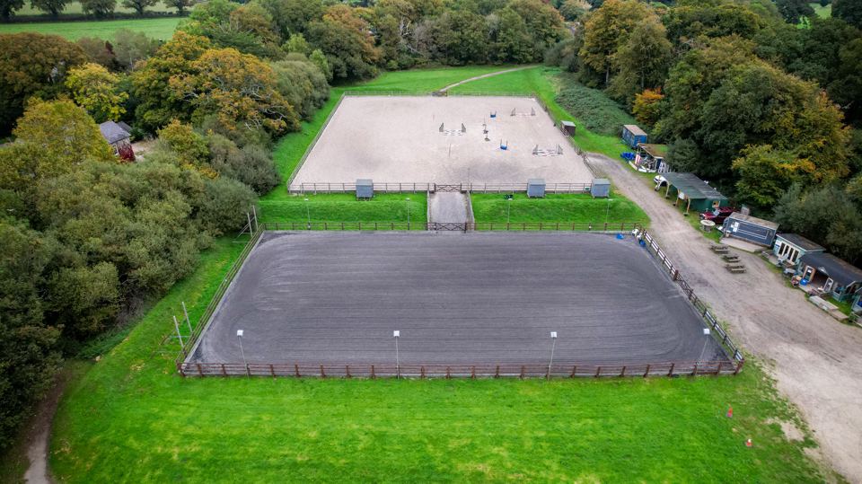 Aerial view of arenas