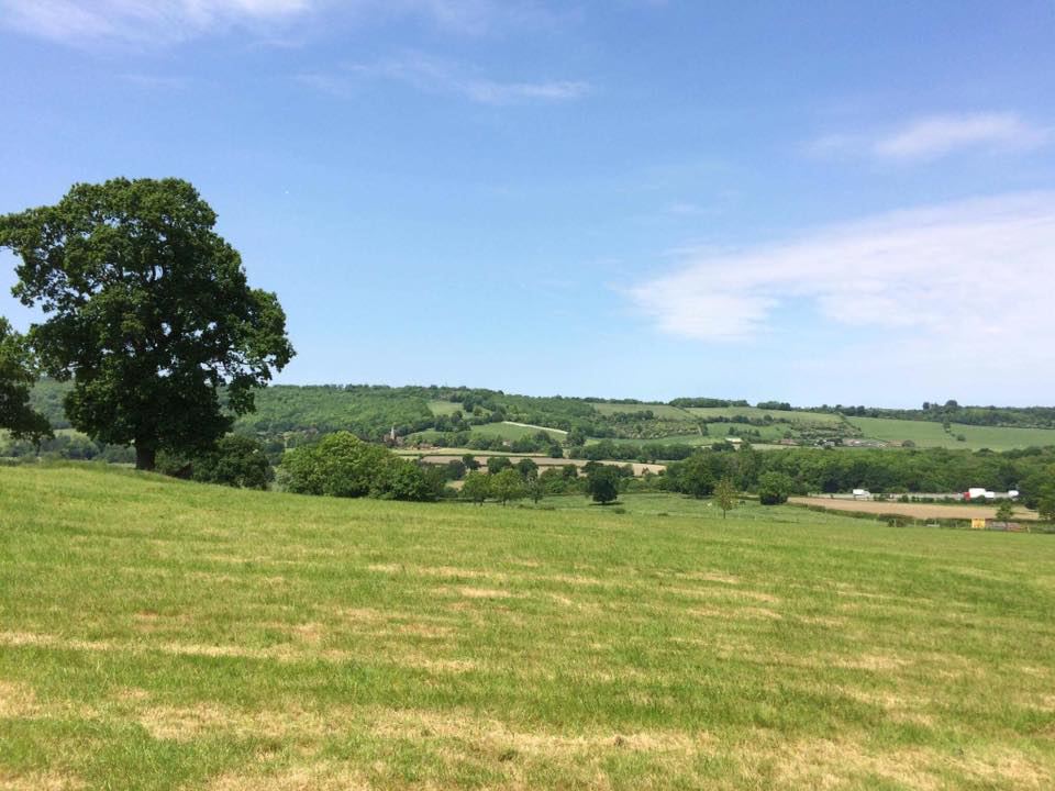 Fields and countryside view