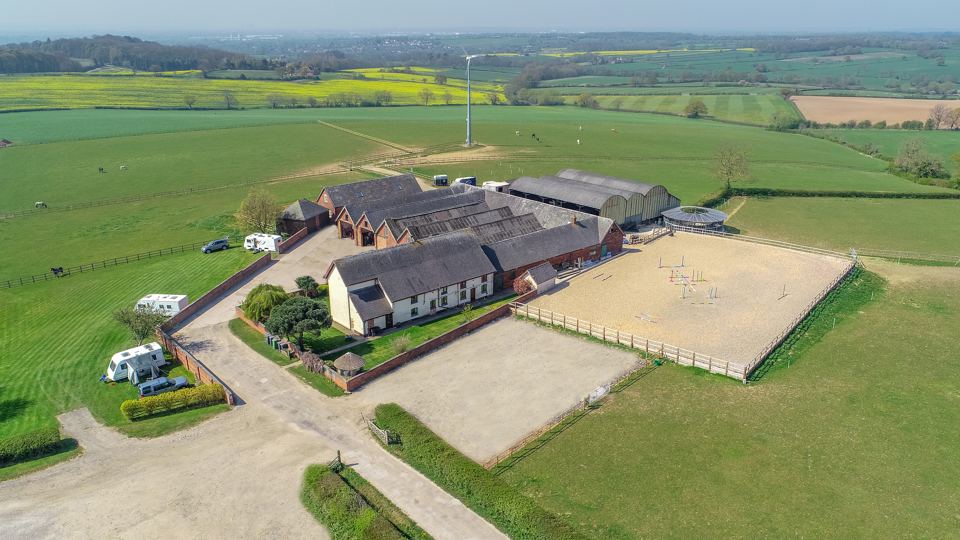 Aerial view of yard