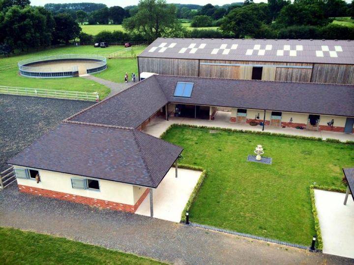 Aerial view of the yard
