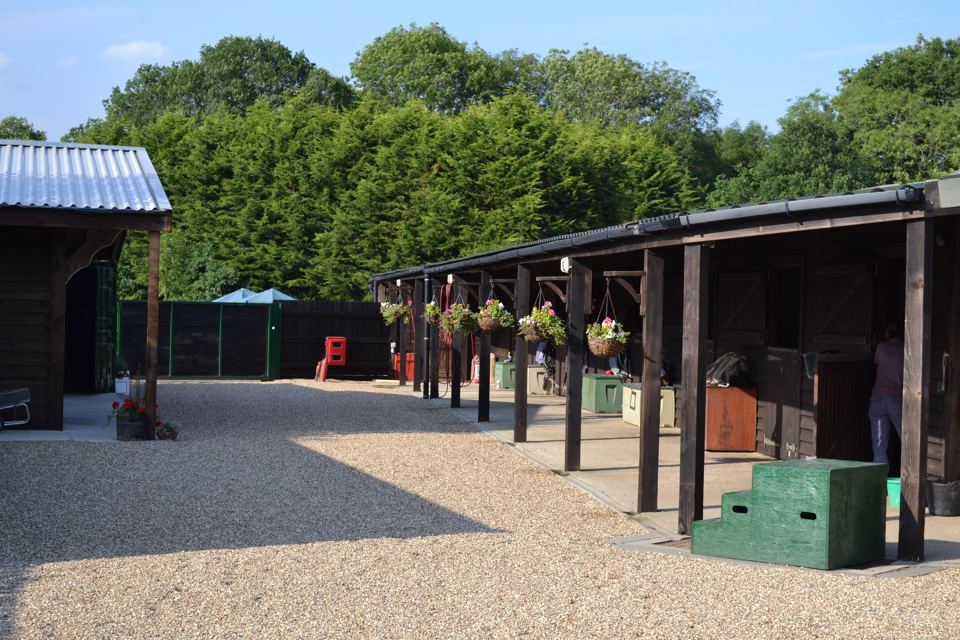Stable block with flowers