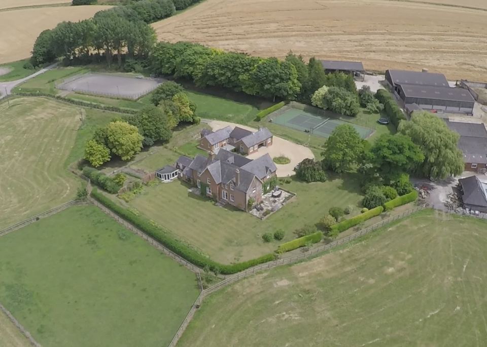 Aerial view of the yard