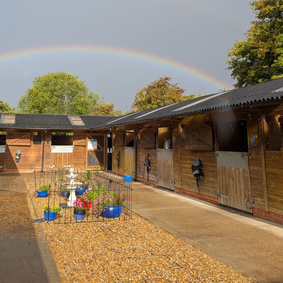 Stable block with rainbow