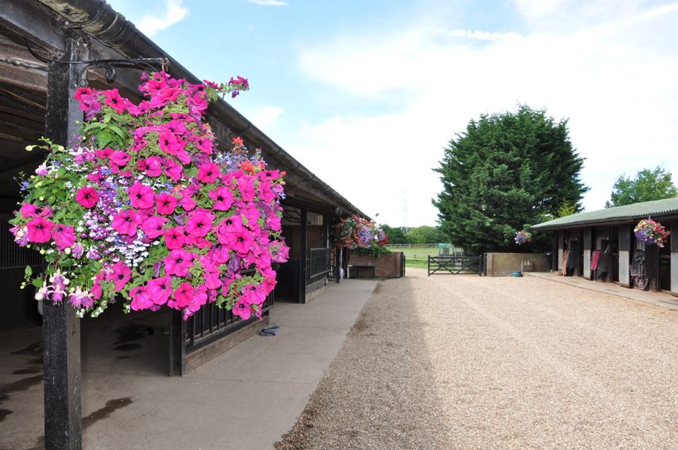 Stable block with flowers