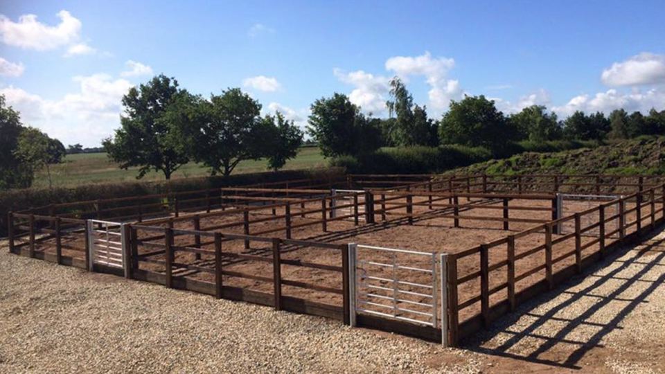 Paddocks with fencing