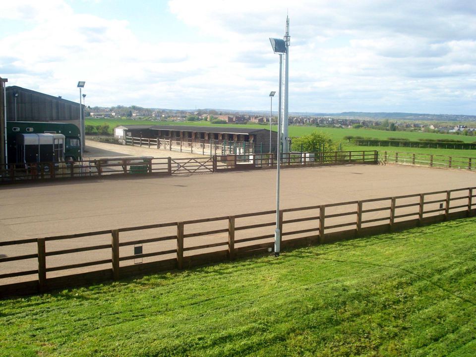 Arena with floodlights
