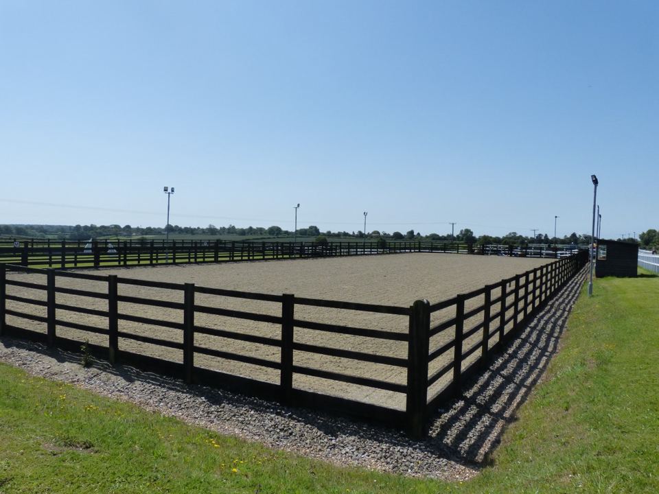 Outdoor arena with fence