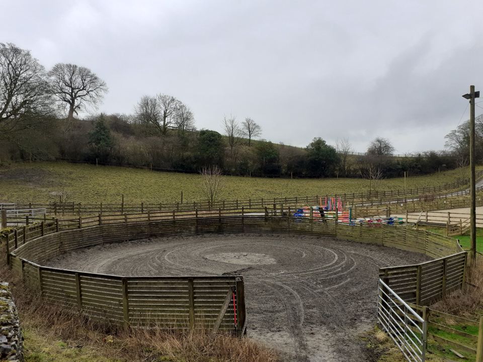 Round pen in fields
