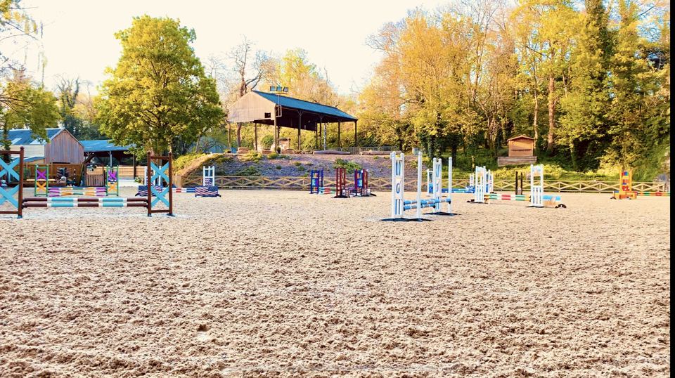 Arena with trees and pavilion